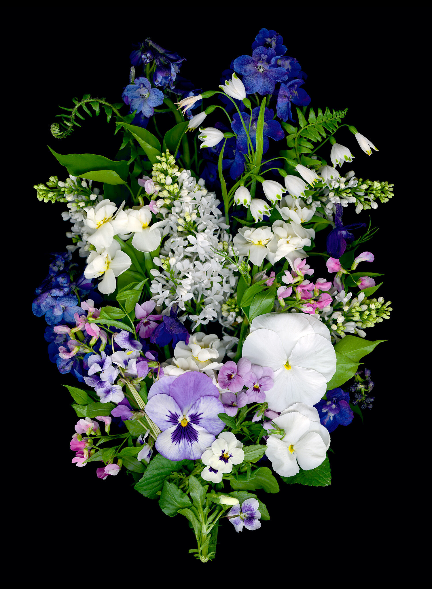 blue and white bouquet